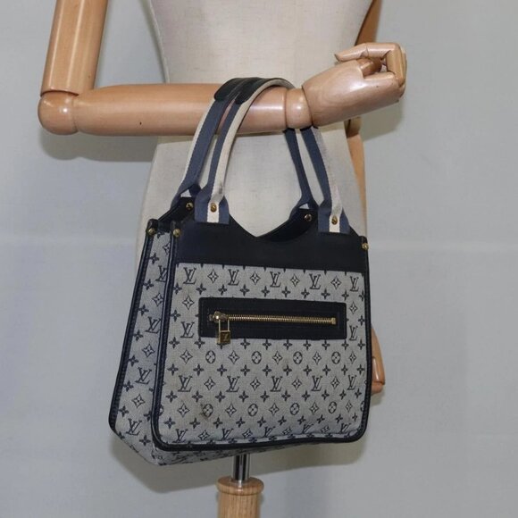 LOUIS VUITTON Monogram Mini Sac Catherine Hand Bag Navy - Picture 1 of 16